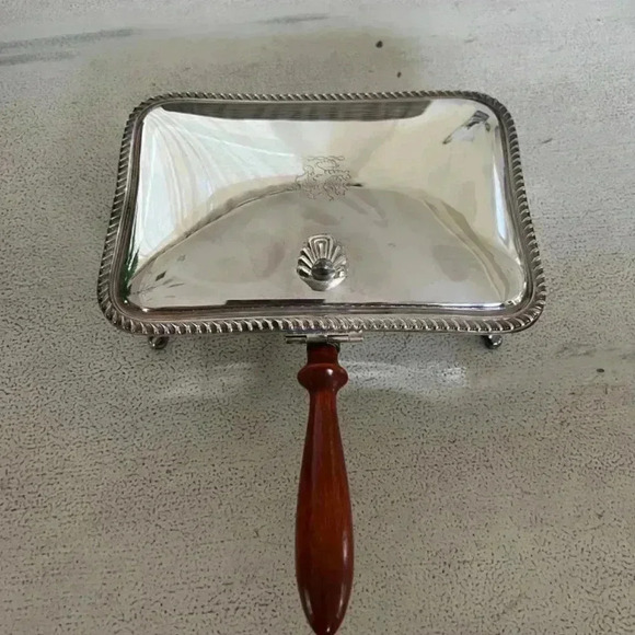 Vintage Poole Silver Plated Crumb Catcher Silent Butler - Picture 6 of 14